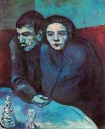 Man and woman in café